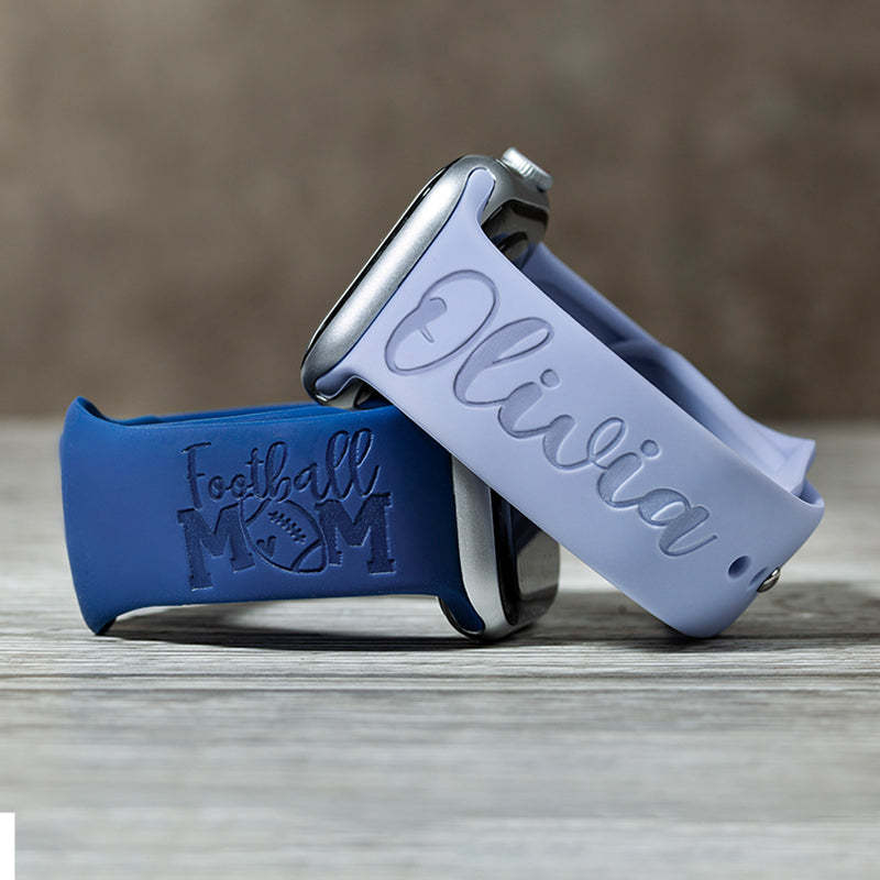 BALL MOM Engraved sport silicone Personalized Watch Band for Apple and Samsung