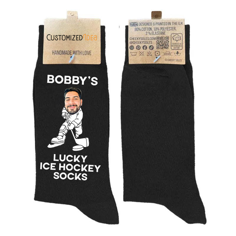 Personalised Sport Socks Ice Hockey Gift Hockey Team Gifts