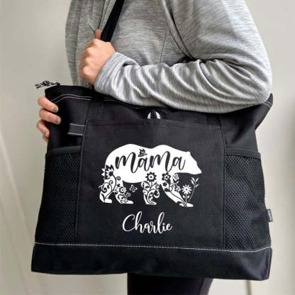 Mama Bear Tote Bag, Personalized Tote Bag