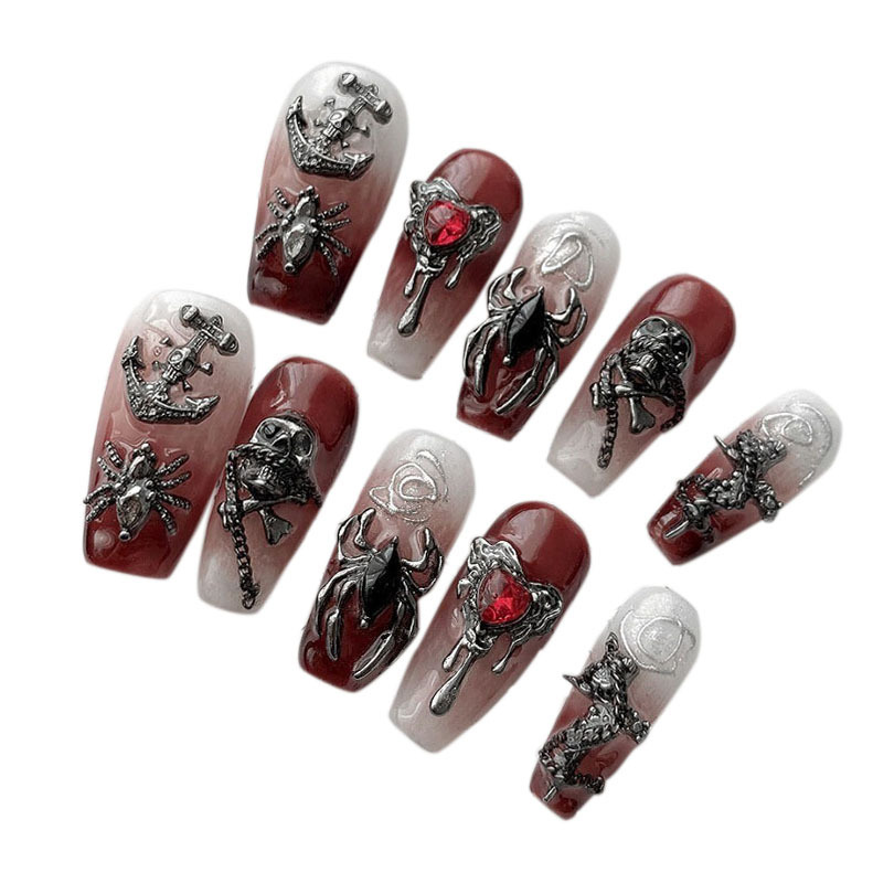 Handmade Halloween Press-On Nail Tips-SJ0362