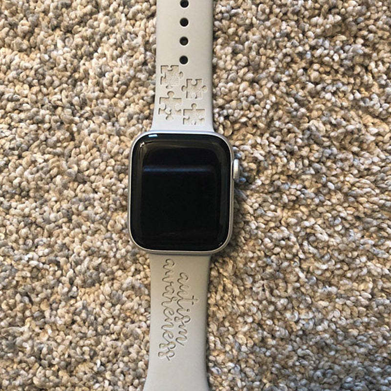 Engraved Watch Band Autism Awareness Watch Band for Apple