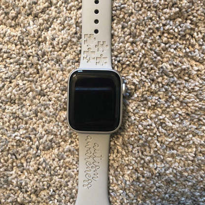 Engraved Watch Band Autism Awareness Watch Band for Apple