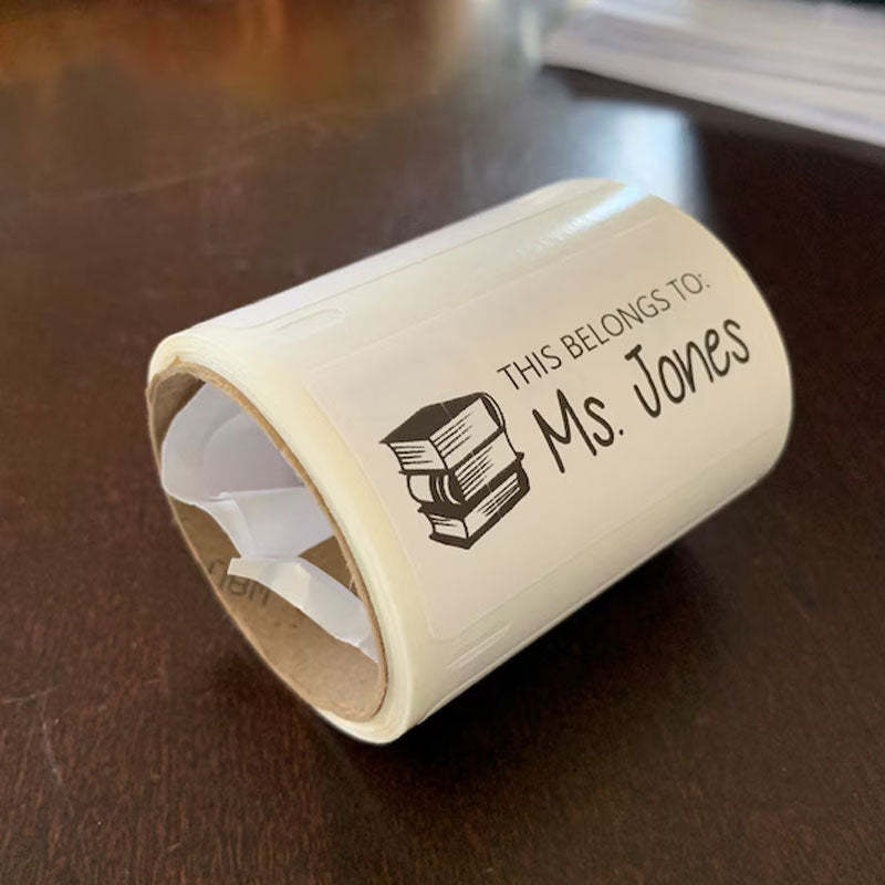 Teacher Book Stickers Teacher Name Labels Roll