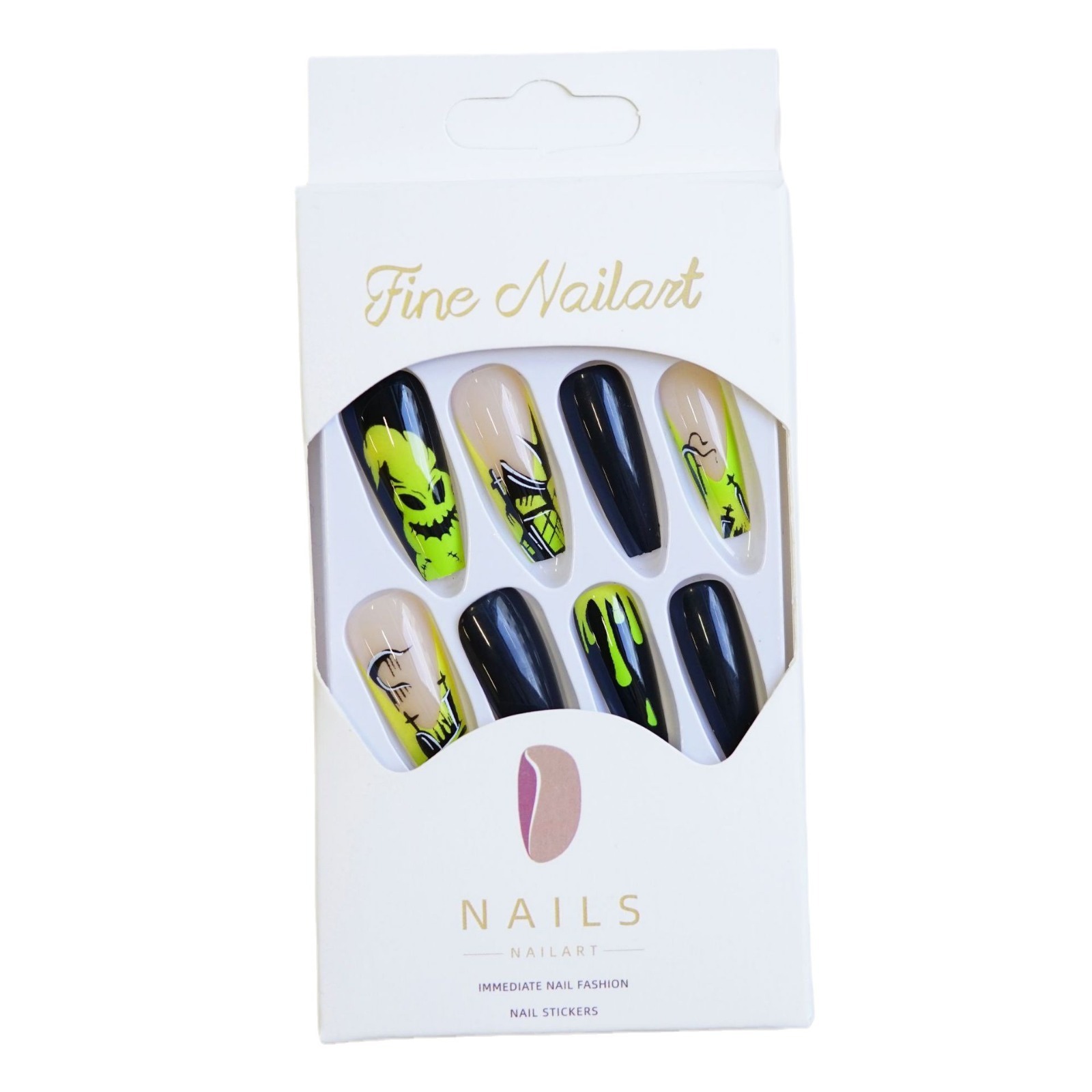 Halloween Press-On Nail Tips - Set of 24 - WM-104