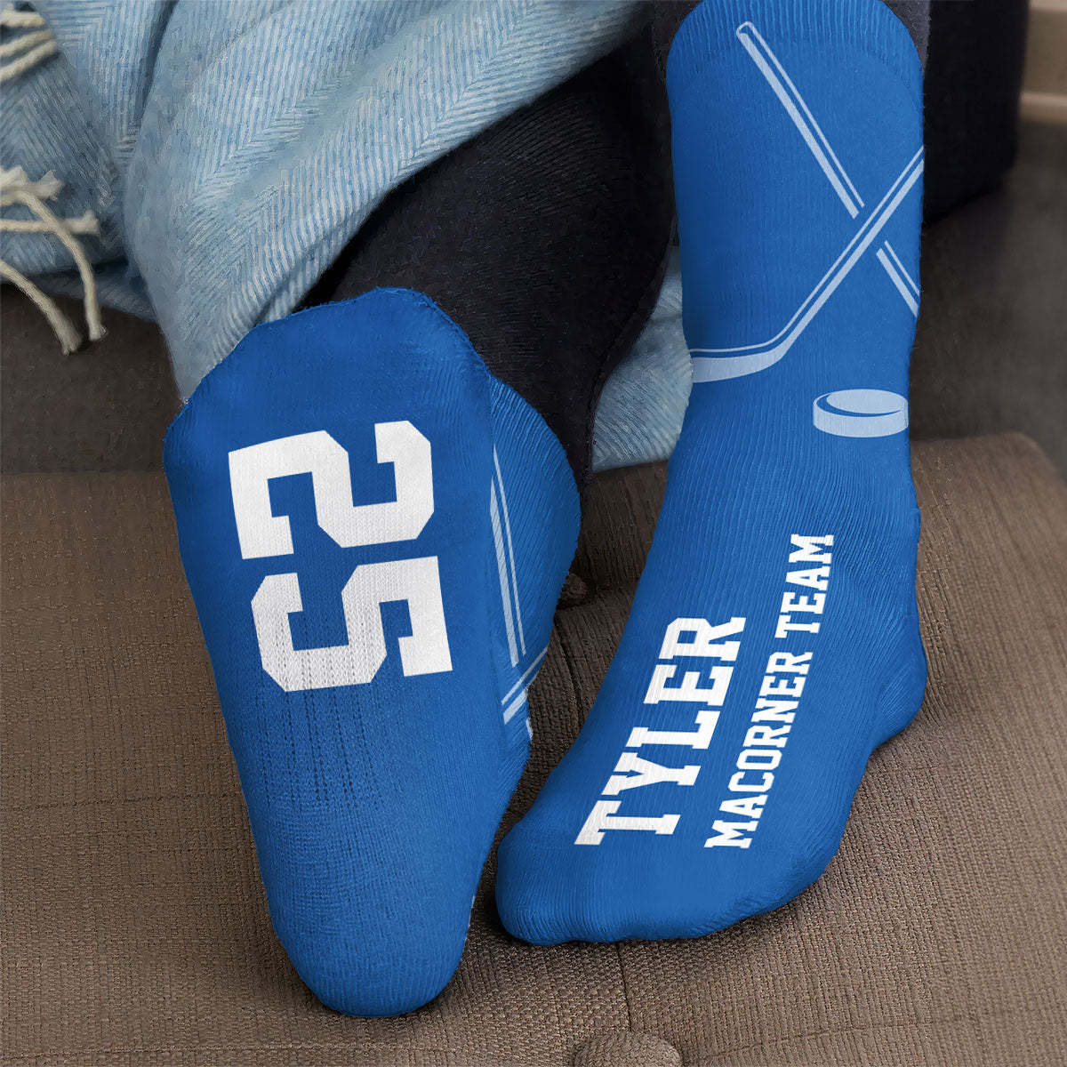 For Hockey Lovers- Personalized Crew Socks