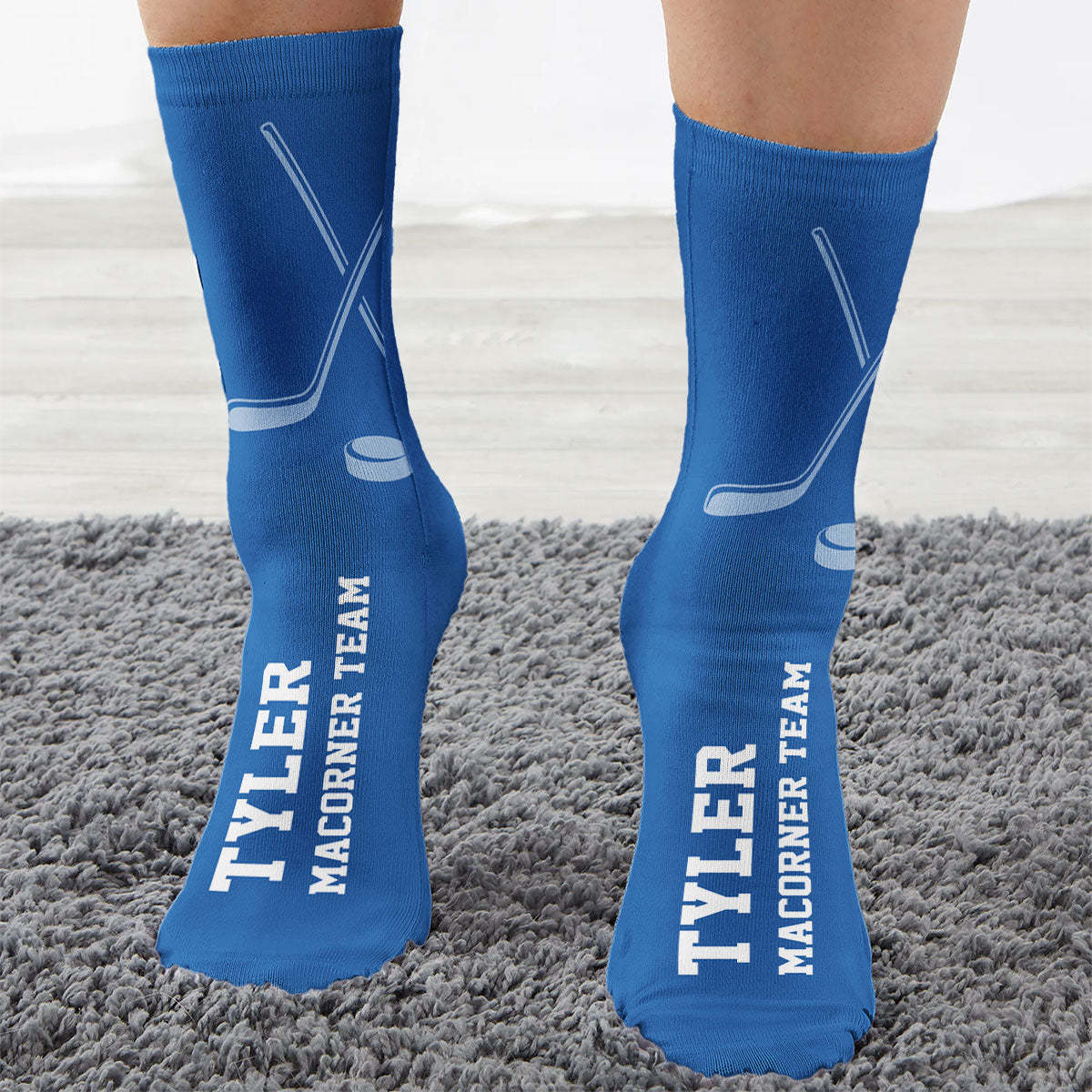 For Hockey Lovers- Personalized Crew Socks
