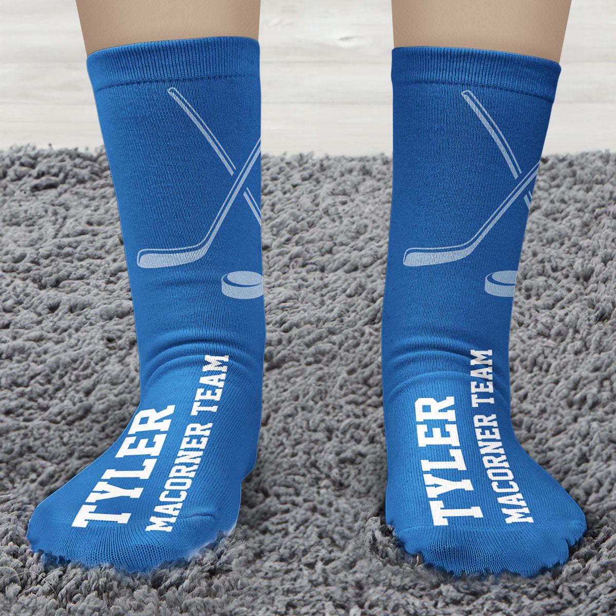 For Hockey Lovers- Personalized Crew Socks