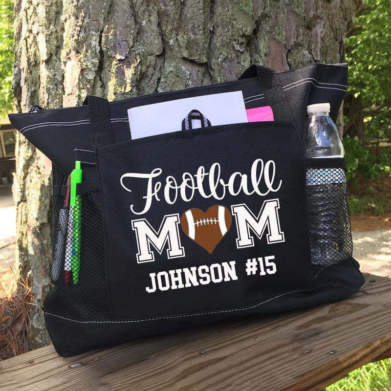 Personalized Ball Mom Tote Bag , Sports Bag
