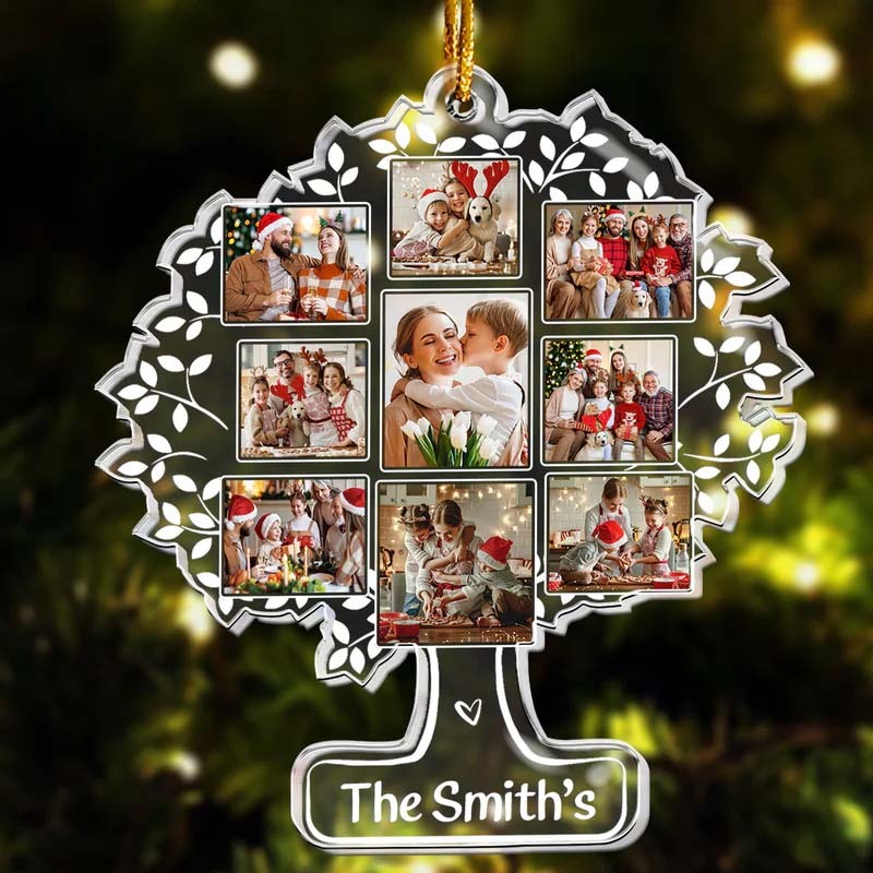 Custom Photo Family Tree Of Life - Personalized Acrylic Photo Ornament