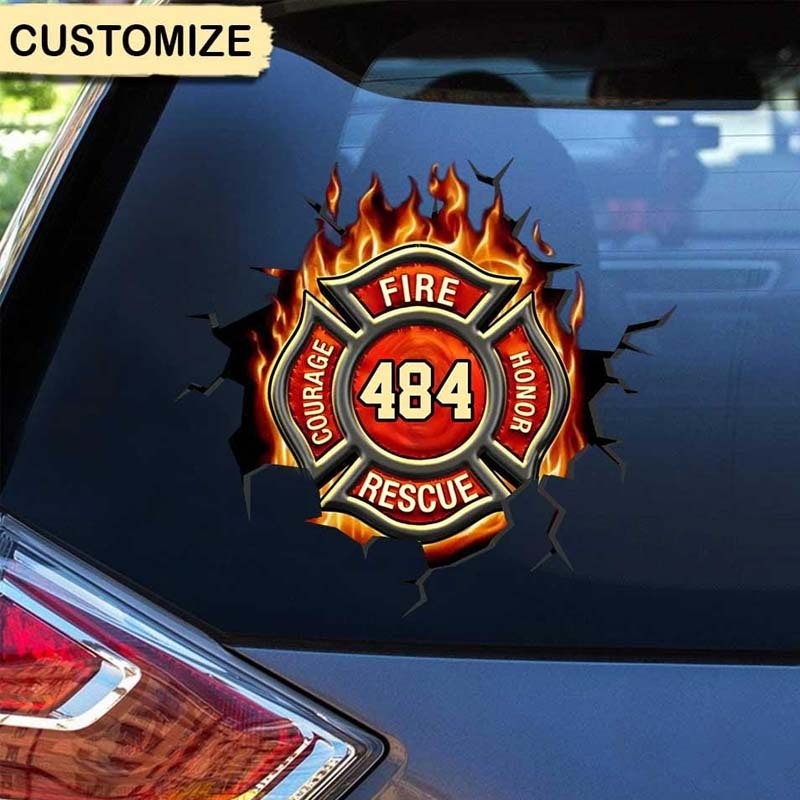 Custom Decal Firefighter Theme – Personalize Your Own Sticker
