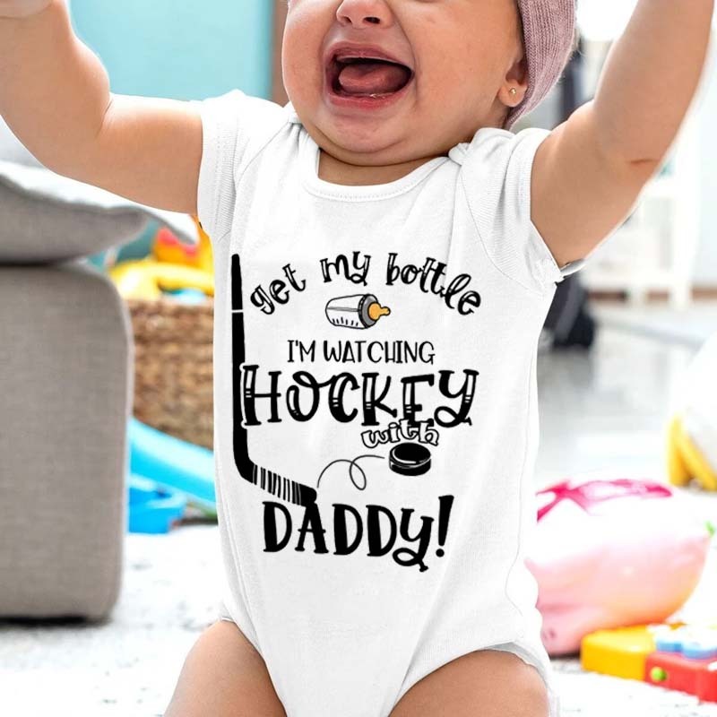 Custom Little Hockey Fan Oneise Daddy's Future Hockey Buddy Oneise