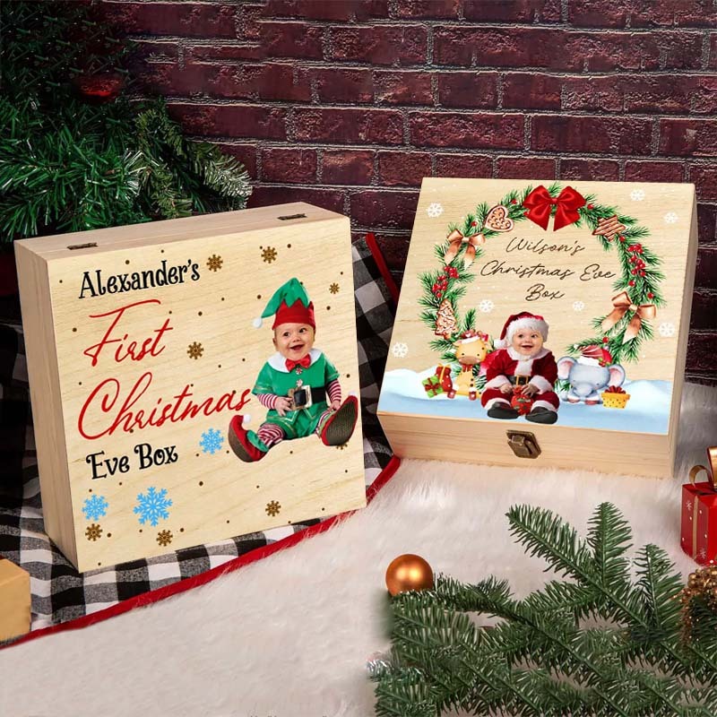 Photo Baby Christmas Eve Box - Personalized Christmas Eve Box