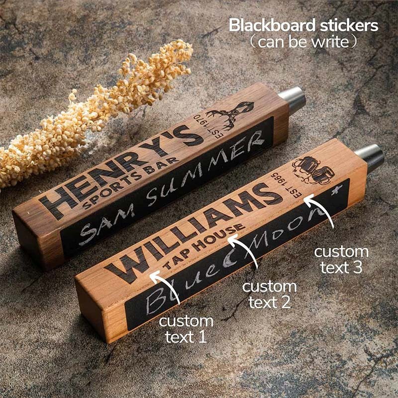Personalized Engraved Beer & Keg Tap Handle with Chalkboard