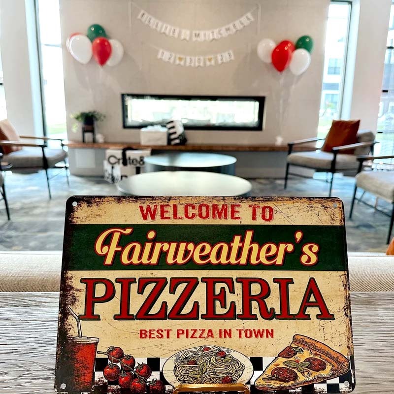 Personalized Pizzeria Sign Pizza Kitchen Decor Chef Gift