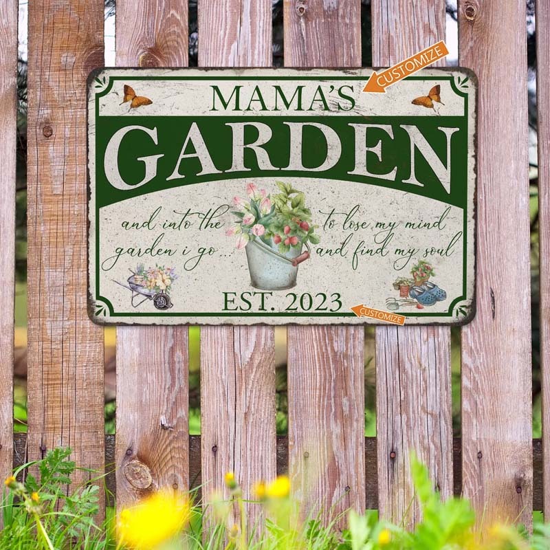 Personalized Garden Sign Garden Lover Gift Veggie Garden Flower Garden