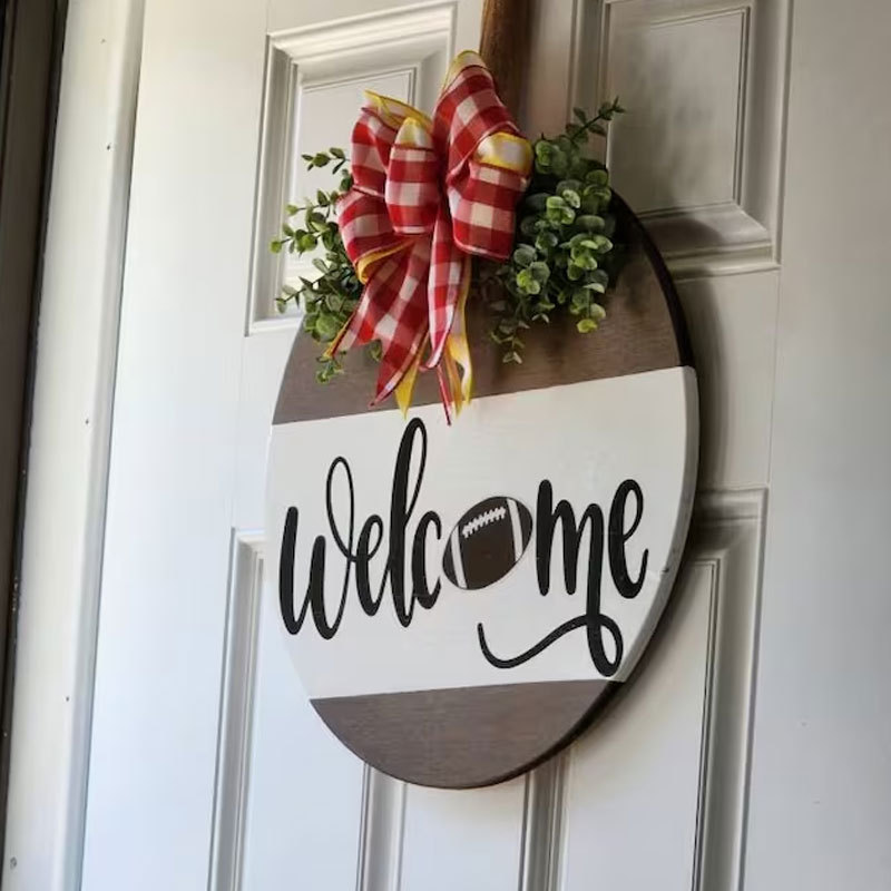 Football Front Door Decor | Sports Sign | Football Wreath | Sports Gift
