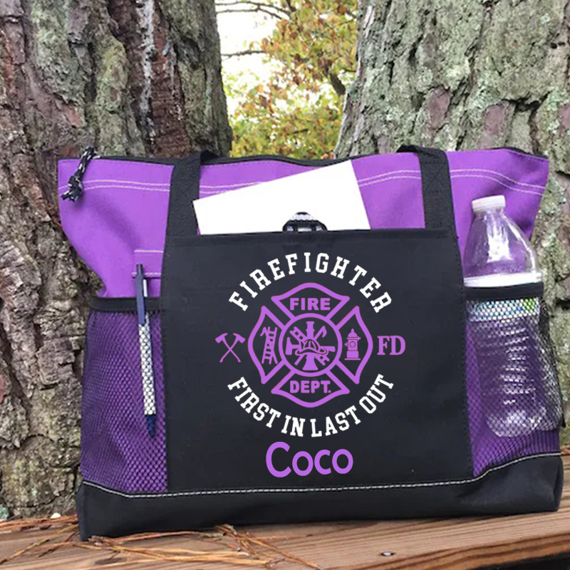 Fire Firefighter Gift Custom Tote Bag
