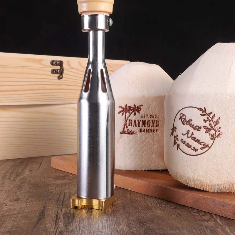 Custom Wedding Logo Coconuts Branding Iron Custom Coconut Brand Iron
