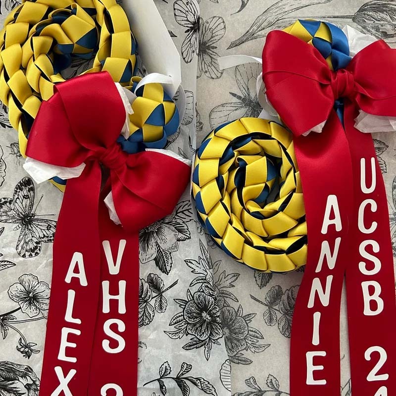 2025 Personalized Graduation ribbon lei gift with bow for Promotion/Senior Graduate
