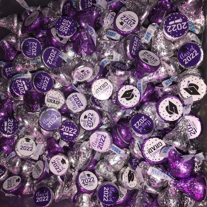 2025 Graduation Candy Stickers for Chocolate Kisses Class of 2025 Party Favors