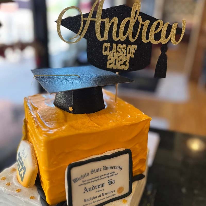 Graduation Cap Glitter Cake Topper - 2025 Grad Personalized Congrats Cake Topper Graduation Party Decor