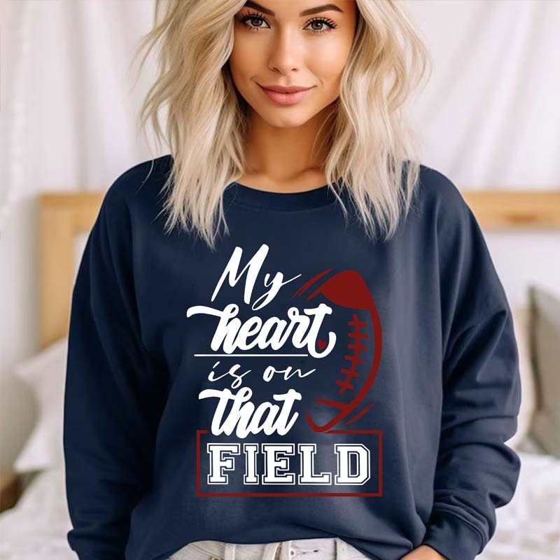 Custom Name And Number Football Sweatshirt Personalized Football Fan Sweatshirt