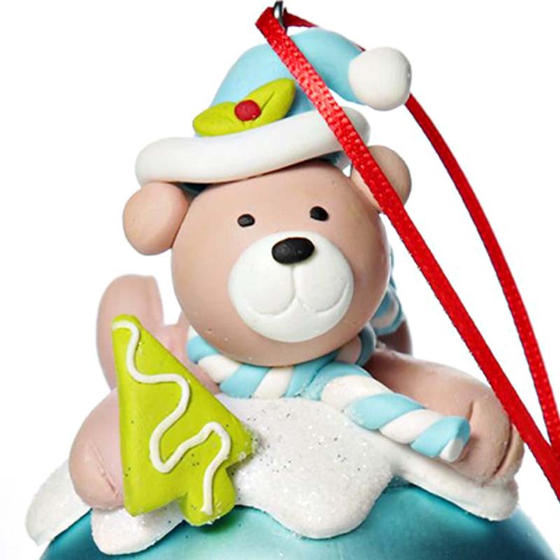 Personalized Teddy Christmas Character Bauble Christmas Ornament Baby Gift