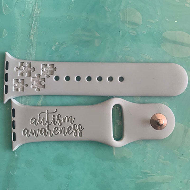 Engraved Watch Band Autism Awareness Watch Band for Apple