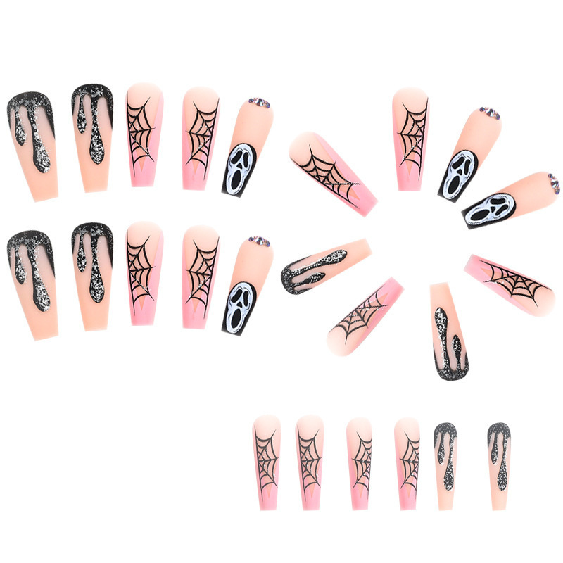 Ghost, Spider Halloween Nail Tips, Press-On Nails