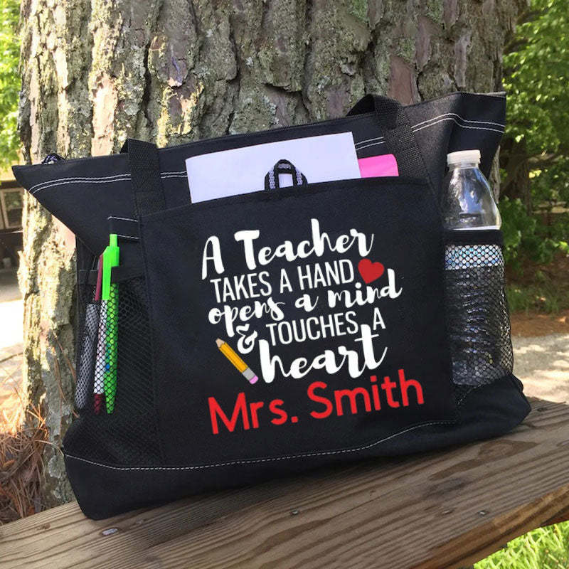 Personalized Teacher Tote, Teacher Gift, Teacher Bag