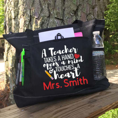 Personalized Teacher Tote, Teacher Gift, Teacher Bag