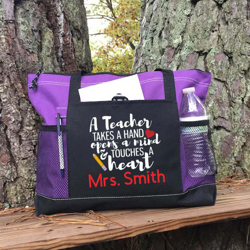 Personalized Teacher Tote, Teacher Gift, Teacher Bag