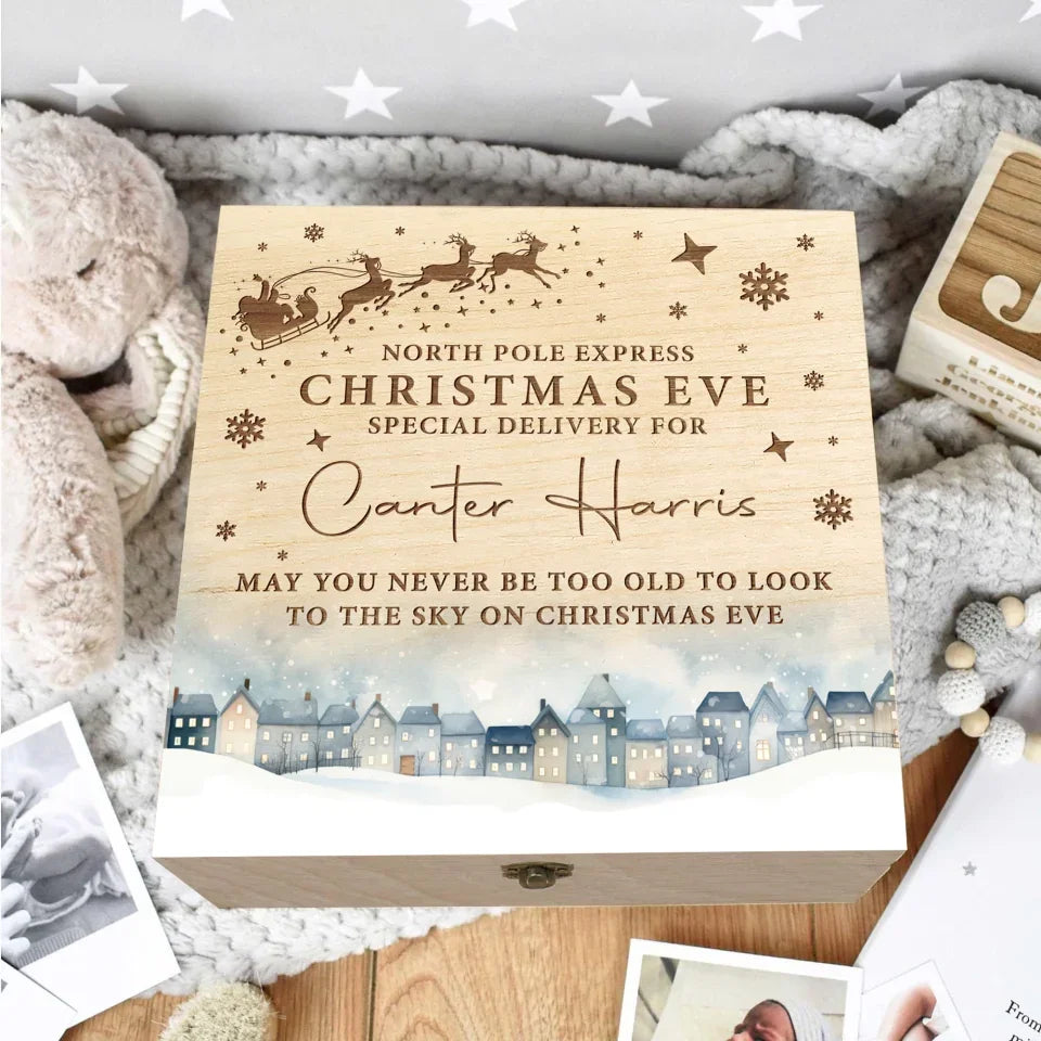 North Pole Express - Personalized Christmas Eve Box, Christmas Gift for Kids, Christmas Gift Box