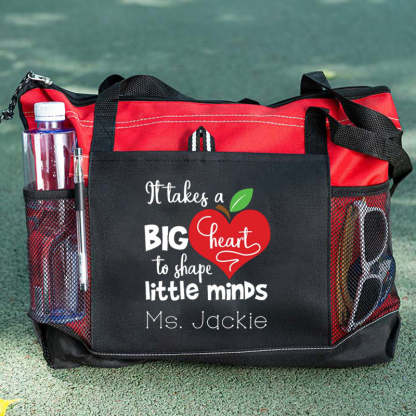 It Takes a Big Heart to Shape Little Minds Teacher Tote Bag