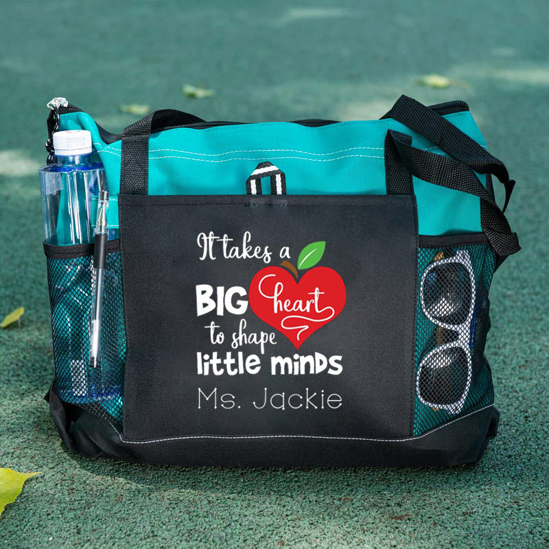 It Takes a Big Heart to Shape Little Minds Teacher Tote Bag