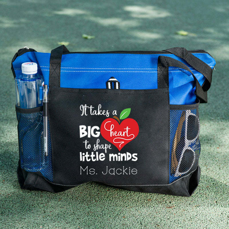 It Takes a Big Heart to Shape Little Minds Teacher Tote Bag