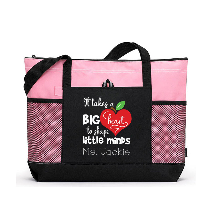 It Takes a Big Heart to Shape Little Minds Teacher Tote Bag