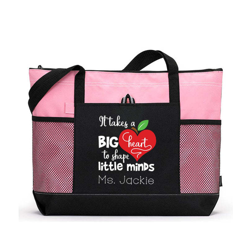 It Takes a Big Heart to Shape Little Minds Teacher Tote Bag