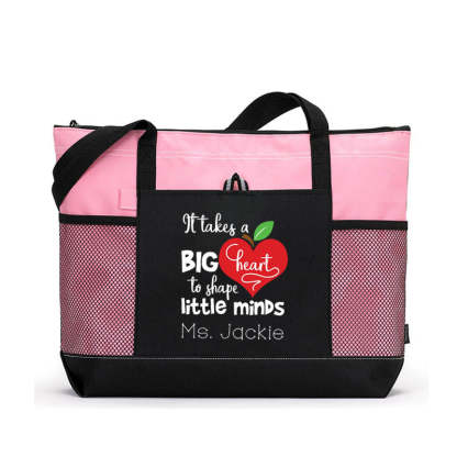 It Takes a Big Heart to Shape Little Minds Teacher Tote Bag
