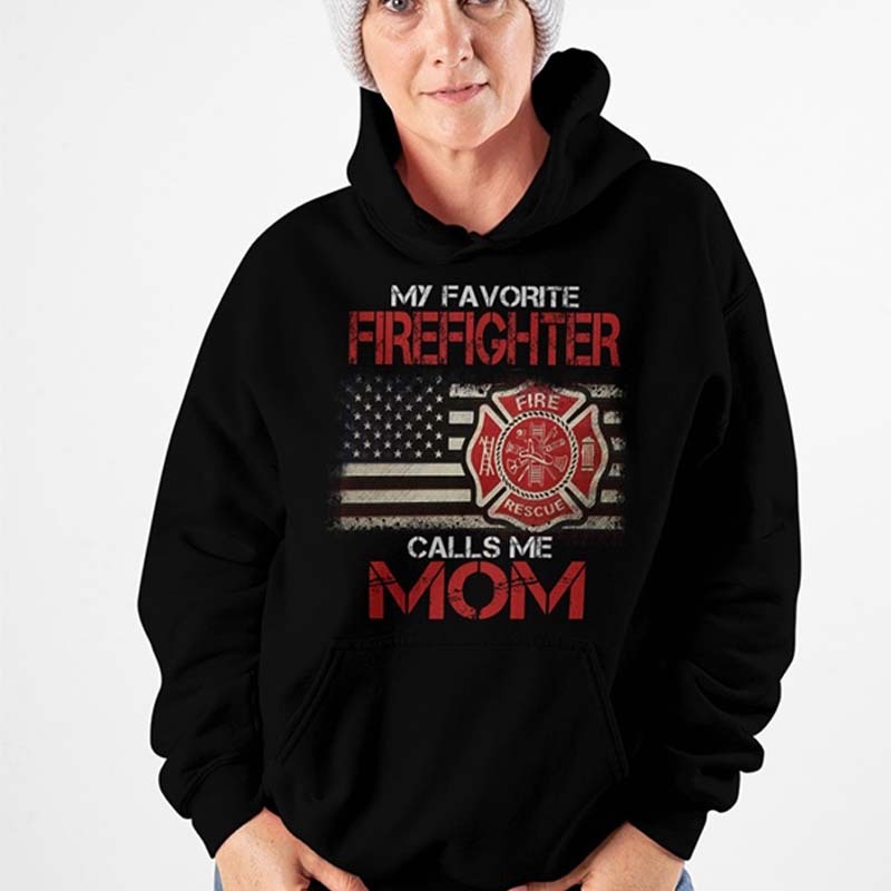 My Favorite Firefighter Calls Me Mom Long Sleeve Tee