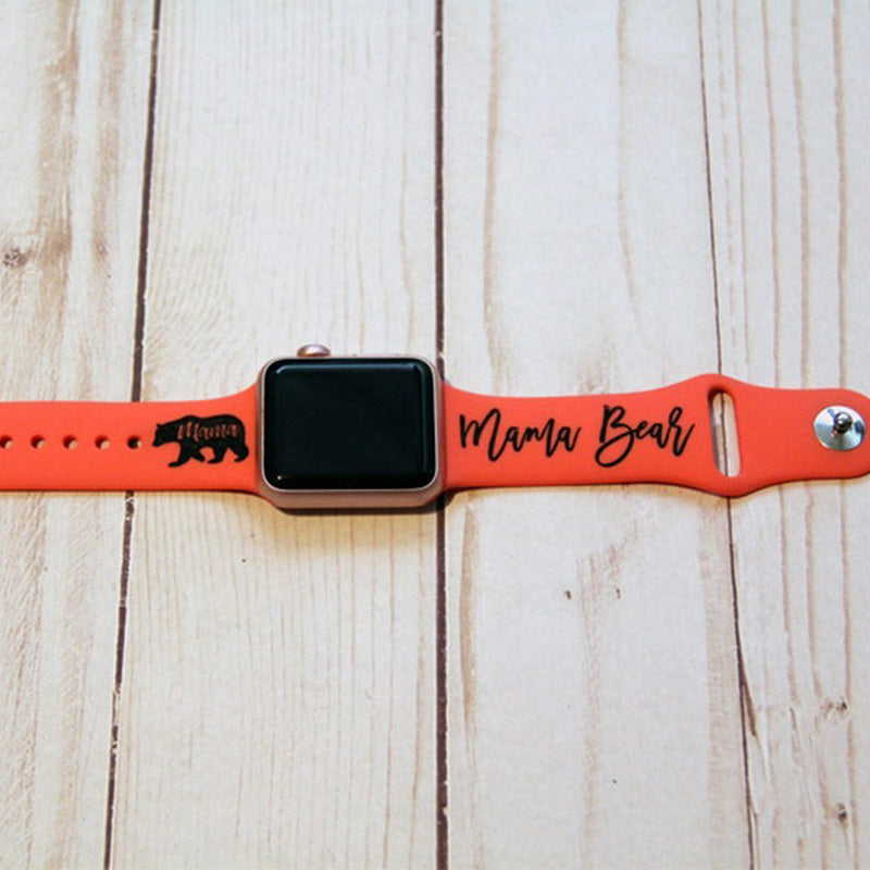Mama Bear Watch Band, Silicone Watch Band for Apple, Samsung and Fitbit