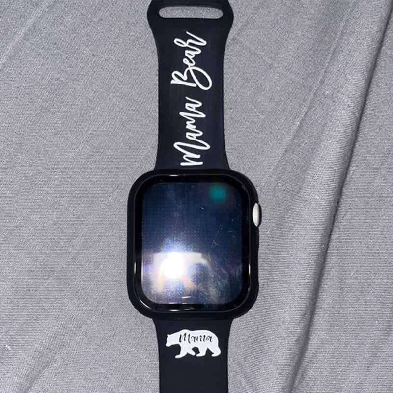 Mama Bear Watch Band, Silicone Watch Band for Apple, Samsung and Fitbit
