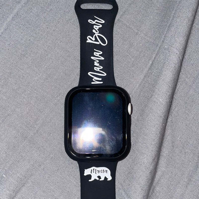 Mama Bear Watch Band, Silicone Watch Band for Apple, Samsung and Fitbit