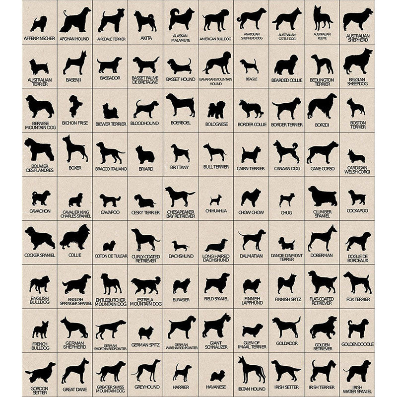 Personalised With Dog Silhouette & Breed Name This Human Belongs To ANY DOG Tote Bag