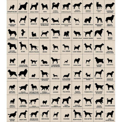 Personalised With Dog Silhouette & Breed Name This Human Belongs To ANY DOG Tote Bag