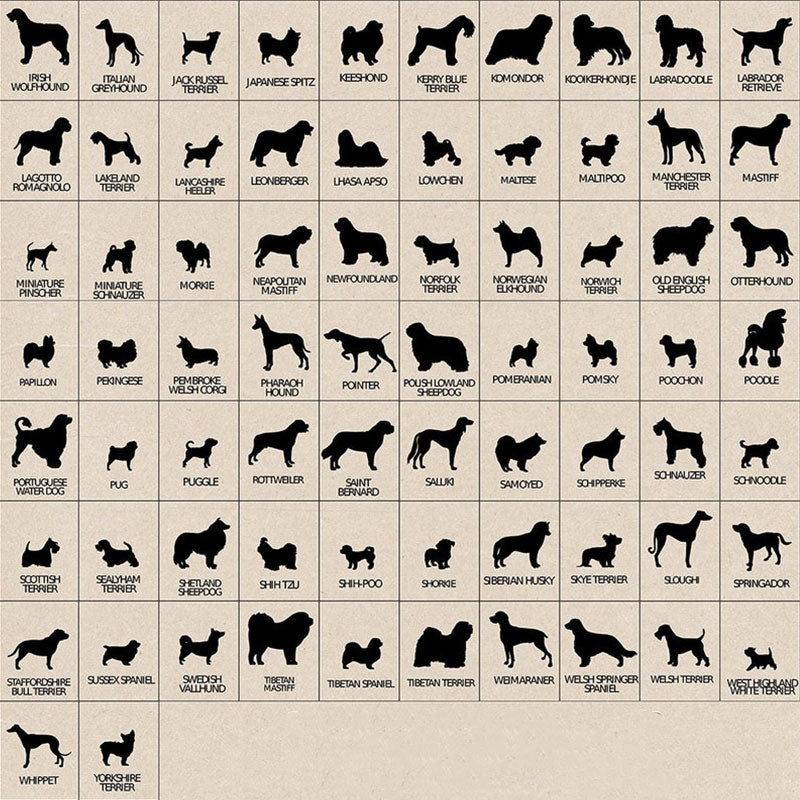 Personalised With Dog Silhouette & Breed Name This Human Belongs To ANY DOG Tote Bag