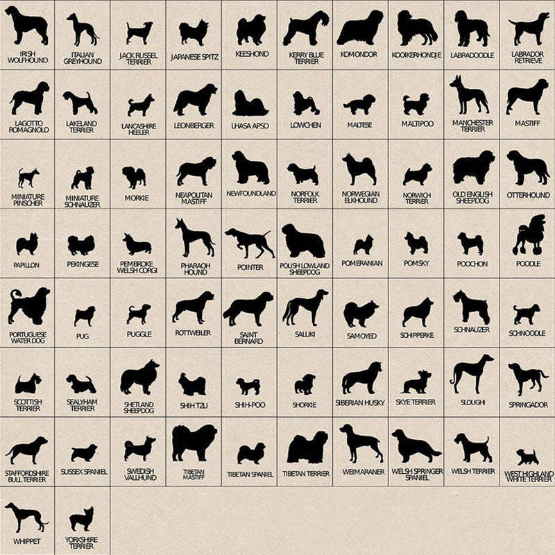 Personalised With Dog Silhouette & Breed Name This Human Belongs To ANY DOG Tote Bag