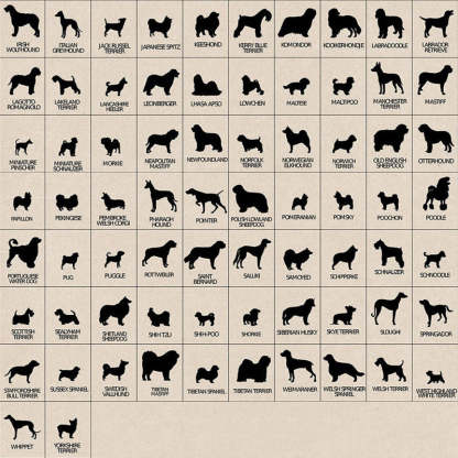 Personalised With Dog Silhouette & Breed Name This Human Belongs To ANY DOG Tote Bag