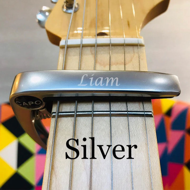 Personalized Metal Guitar Capo, Guitar Pick, Custom Message, Christmas Gift for Guitarists