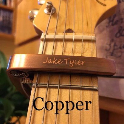 Personalized Metal Guitar Capo, Guitar Pick, Custom Message, Christmas Gift for Guitarists